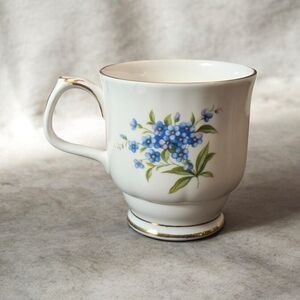 Royal Albert July Blue Floral Mug with Gold Accents